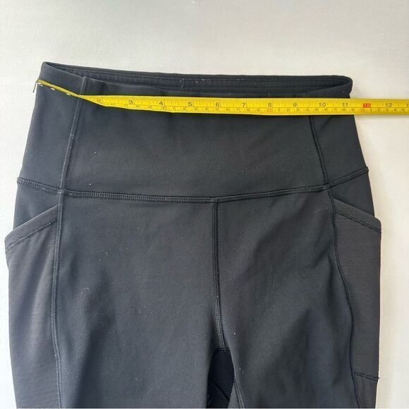 RARE Lululemon Fit Physique black high rise mesh fishnet pocket leggings size 2 - Picture 9 of 13